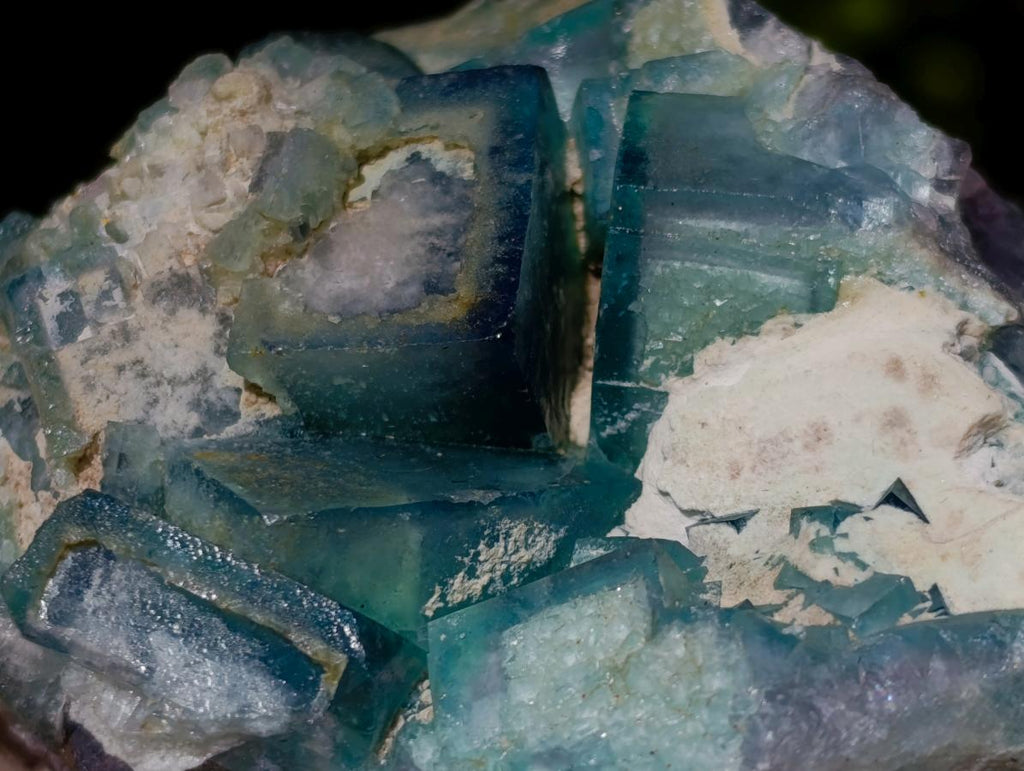Natural Cabinet Size Green Cubic Fluorite Specimens x 3 From Mandrosonoro, Madagascar - Toprock Gemstones and Minerals 