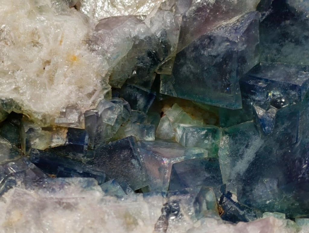 Natural Cabinet Size Green Cubic Fluorite Specimens x 3 From Mandrosonoro, Madagascar - Toprock Gemstones and Minerals 