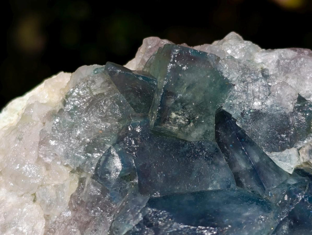 Natural Cabinet Size Green Cubic Fluorite Specimens x 3 From Mandrosonoro, Madagascar - Toprock Gemstones and Minerals 