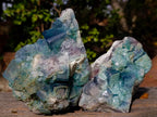 Natural Cabinet Size Green Cubic Fluorite Specimens x 3 From Mandrosonoro, Madagascar - Toprock Gemstones and Minerals 