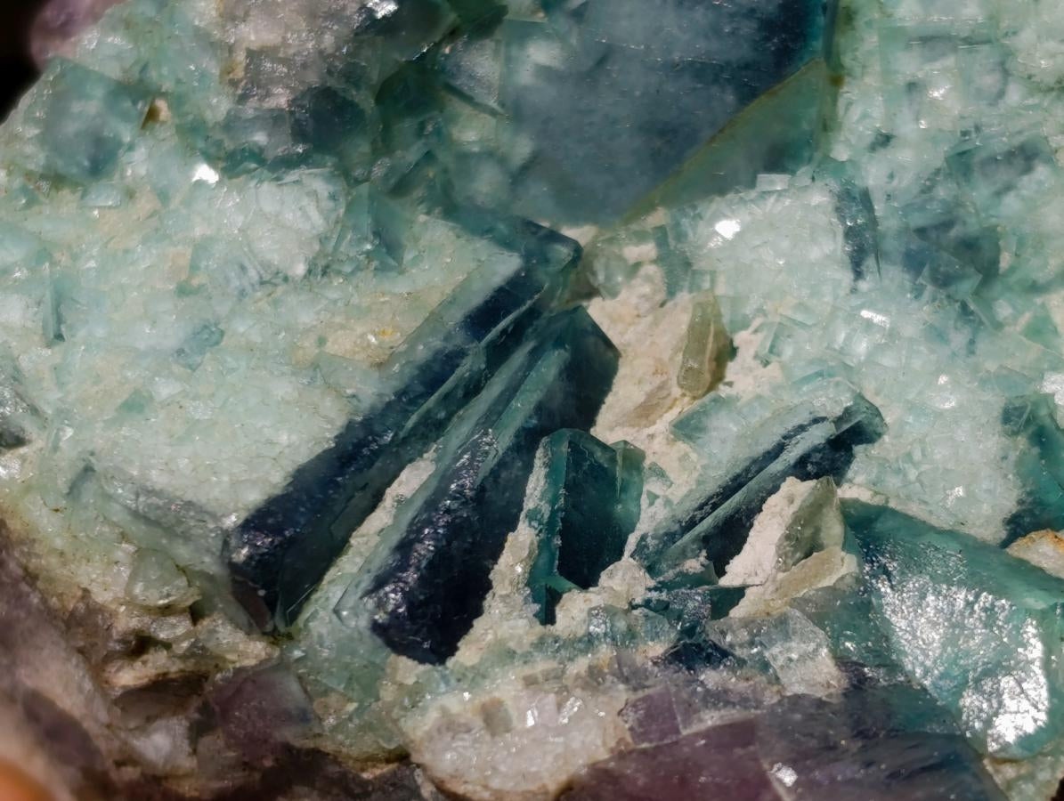 Natural Cabinet Size Green Cubic Fluorite Specimens x 3 From Mandrosonoro, Madagascar - Toprock Gemstones and Minerals 