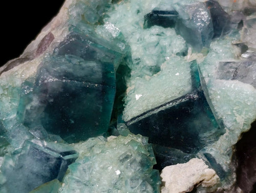 Natural Cabinet Size Green Cubic Fluorite Specimens x 3 From Mandrosonoro, Madagascar - Toprock Gemstones and Minerals 