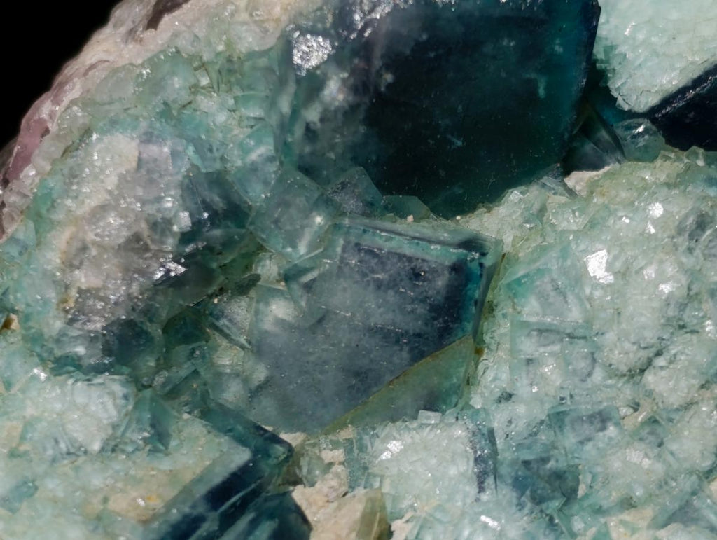 Natural Cabinet Size Green Cubic Fluorite Specimens x 3 From Mandrosonoro, Madagascar - Toprock Gemstones and Minerals 