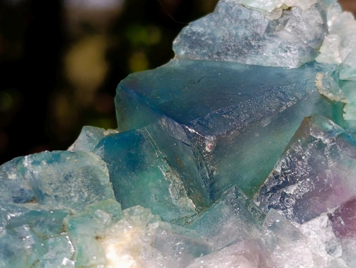 Natural Cabinet Size Green Cubic Fluorite Specimens x 3 From Mandrosonoro, Madagascar - Toprock Gemstones and Minerals 