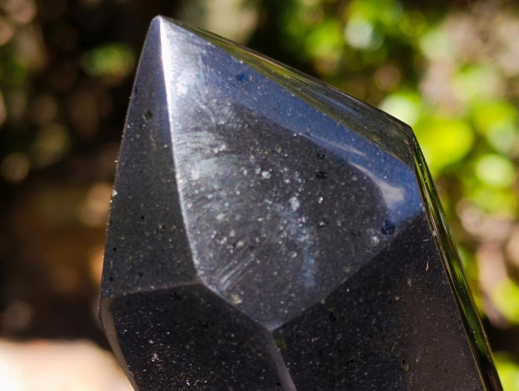 Polished Double Terminated Black Basalt Crystals x 4 From Madagascar - Toprock Gemstones and Minerals 
