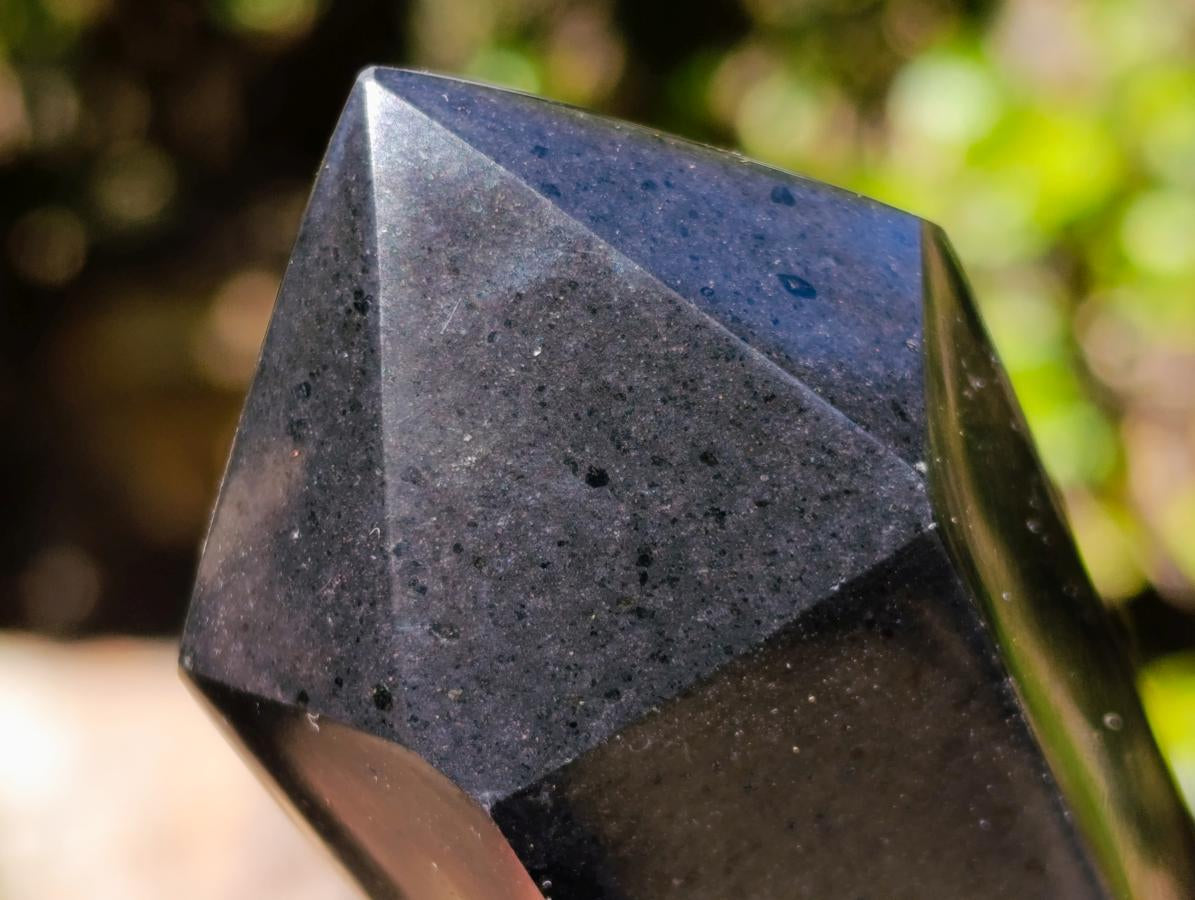 Polished Double Terminated Black Basalt Crystals x 4 From Madagascar - Toprock Gemstones and Minerals 