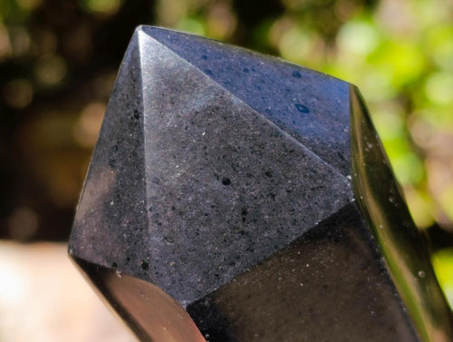 Polished Double Terminated Black Basalt Crystals x 4 From Madagascar - Toprock Gemstones and Minerals 