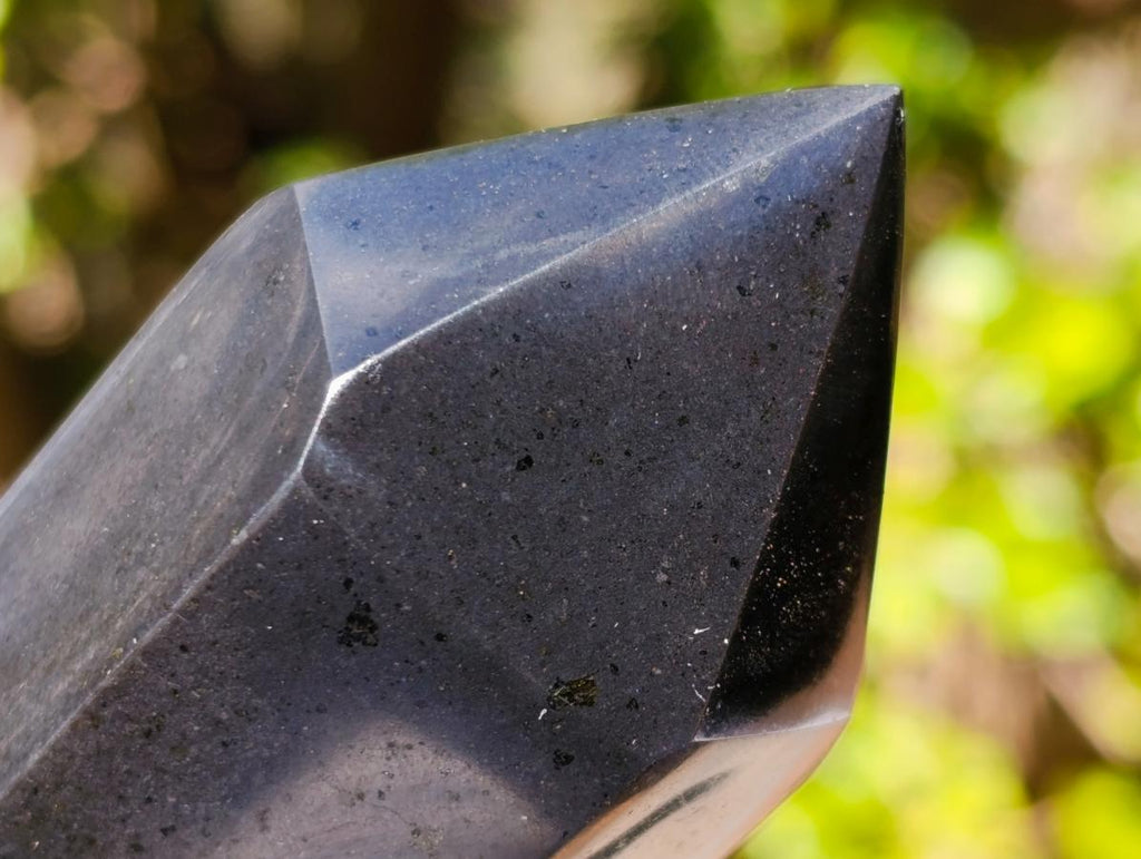Polished Double Terminated Black Basalt Crystals x 4 From Madagascar - Toprock Gemstones and Minerals 