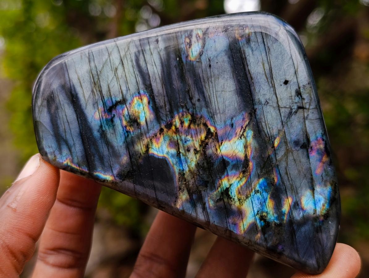 Polished Spectrolite Labradorite Standing Display Pieces x 4 From Madagascar - Toprock Gemstones and Minerals 