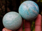 Polished Small Amazonite Spheres x 7 From Madagascar - Toprock Gemstones and Minerals 