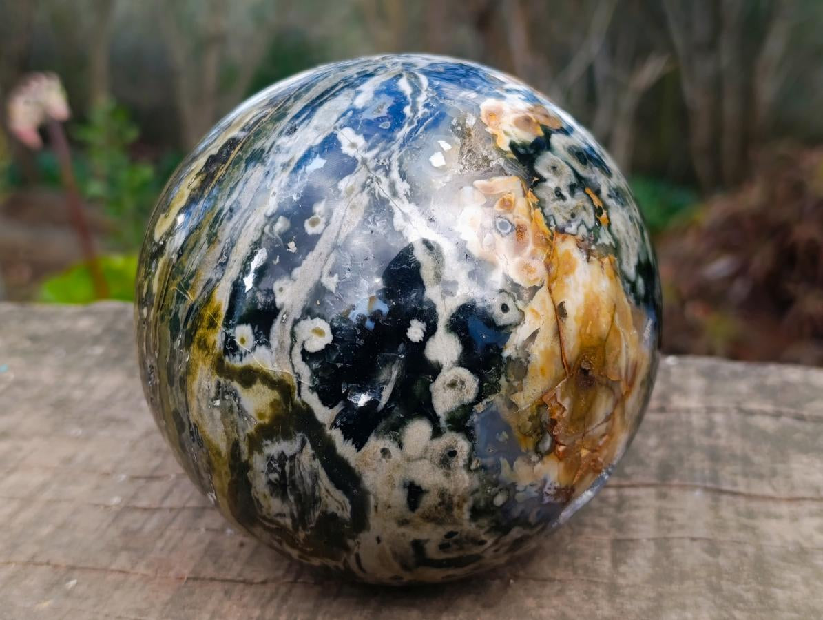 Polished XL Ocean Jasper Sphere x 1 From Boeny, Madagascar - Toprock Gemstones and Minerals 