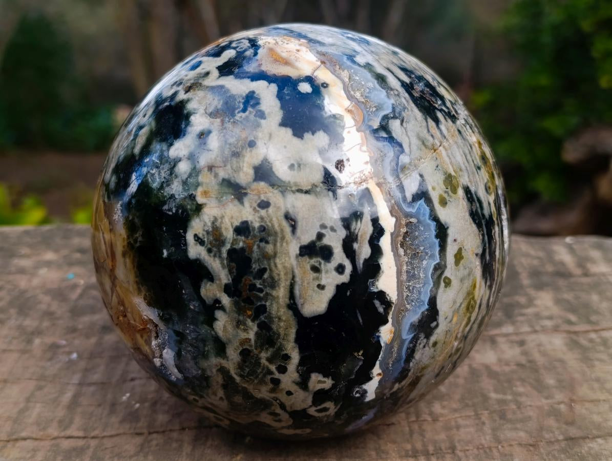 Polished XL Ocean Jasper Sphere x 1 From Boeny, Madagascar - Toprock Gemstones and Minerals 