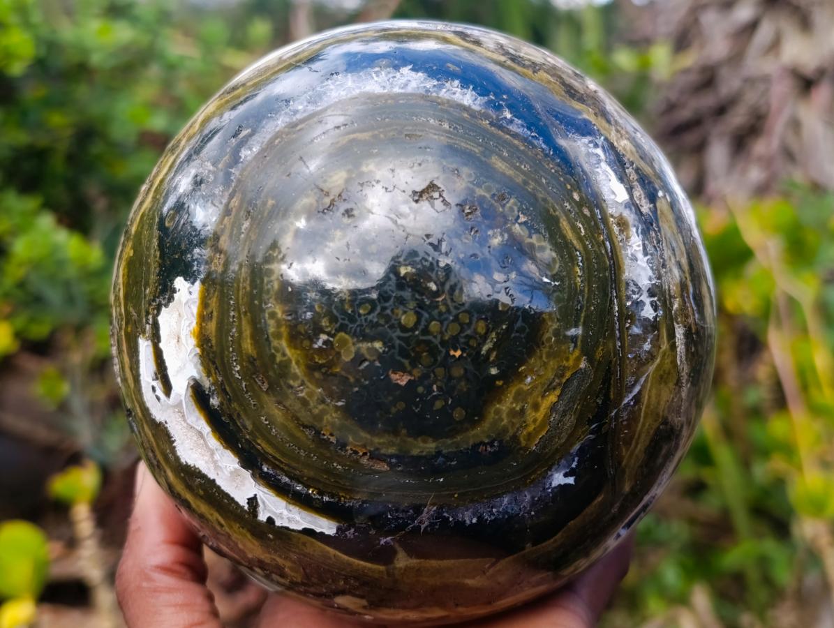 Polished XL Ocean Jasper Sphere x 1 From Boeny, Madagascar - Toprock Gemstones and Minerals 
