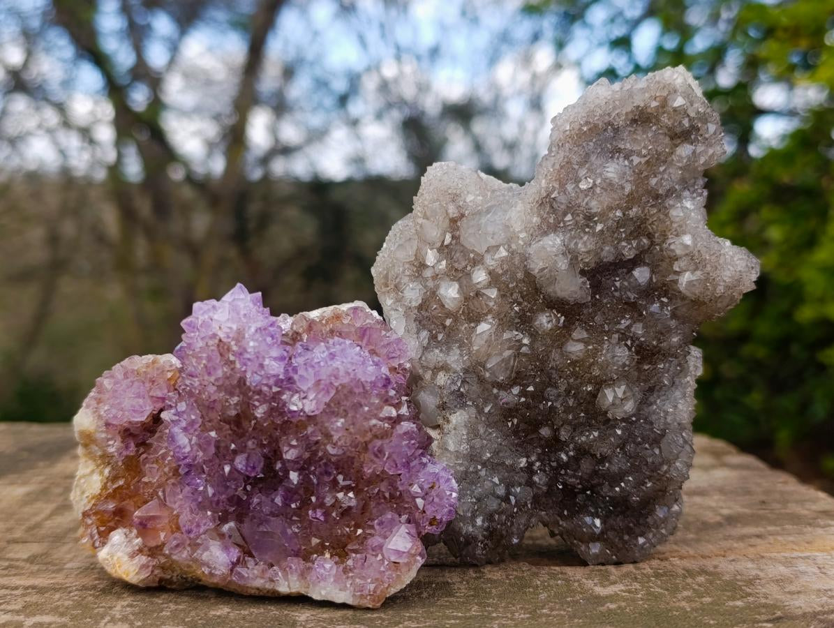 Natural Mix of Spirit Quartz Clusters x 12 From Boekenhouthoek, South Africa - Toprock Gemstones and Minerals 