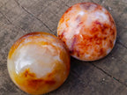 Polished Carnelian Agate Gemstone Galets x 24 From Madagascar - Toprock Gemstones and Minerals 