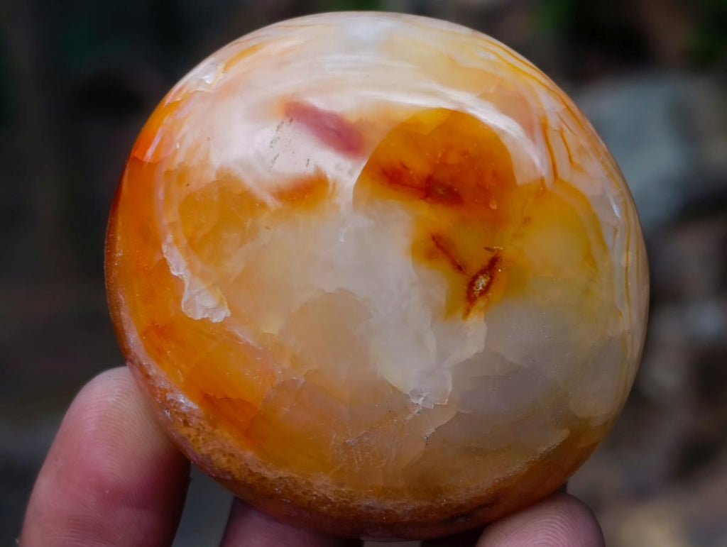 Polished Carnelian Agate Gemstone Galets x 24 From Madagascar - Toprock Gemstones and Minerals 