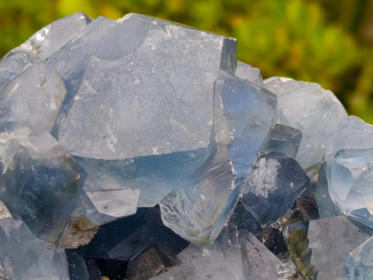 Polished and Natural Large Blue Celestite Egg x 1 From Sakoany, Madagascar - Toprock Gemstones and Minerals 
