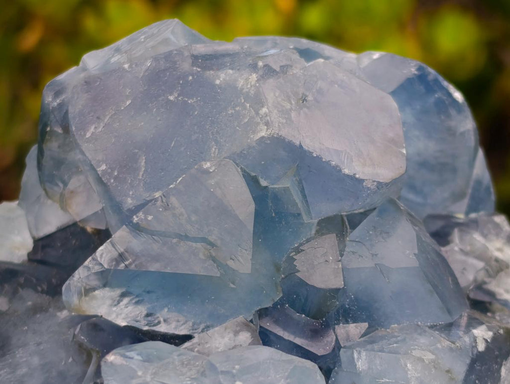 Polished and Natural Large Blue Celestite Egg x 1 From Sakoany, Madagascar - Toprock Gemstones and Minerals 