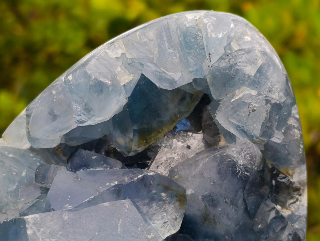 Polished and Natural Large Blue Celestite Egg x 1 From Sakoany, Madagascar - Toprock Gemstones and Minerals 