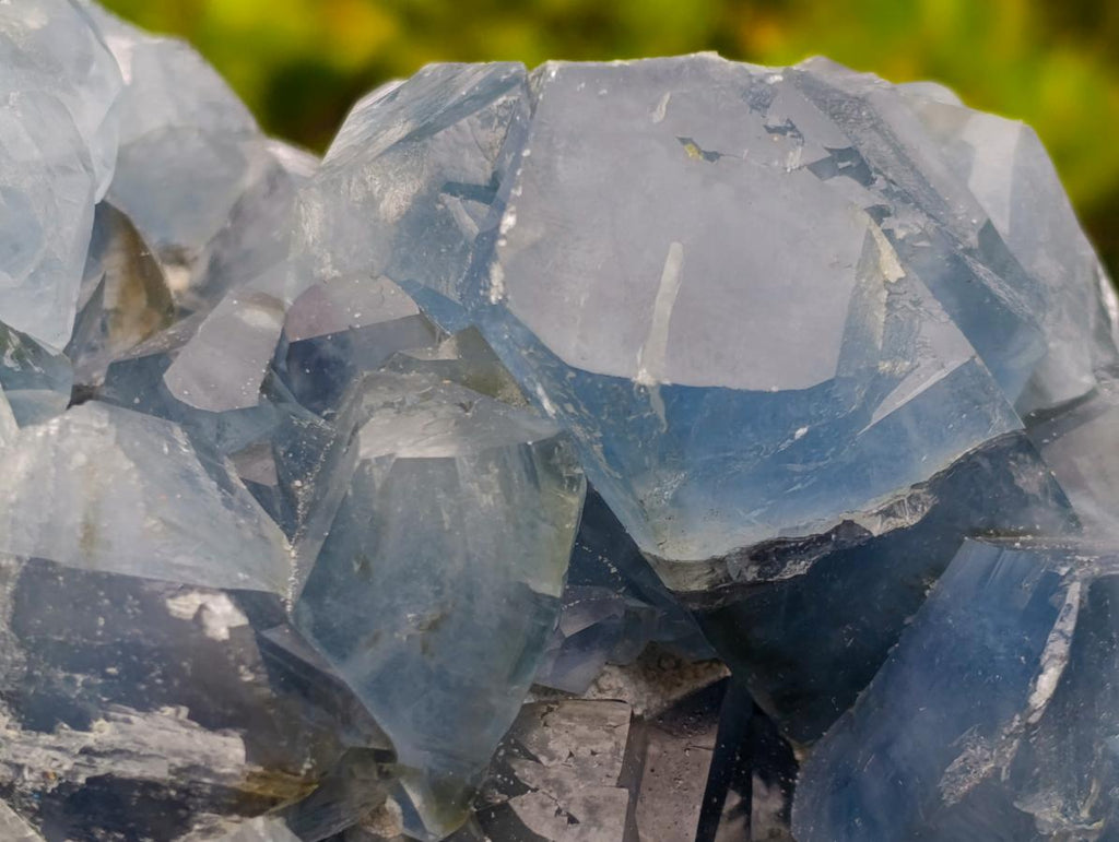 Polished and Natural Large Blue Celestite Egg x 1 From Sakoany, Madagascar - Toprock Gemstones and Minerals 