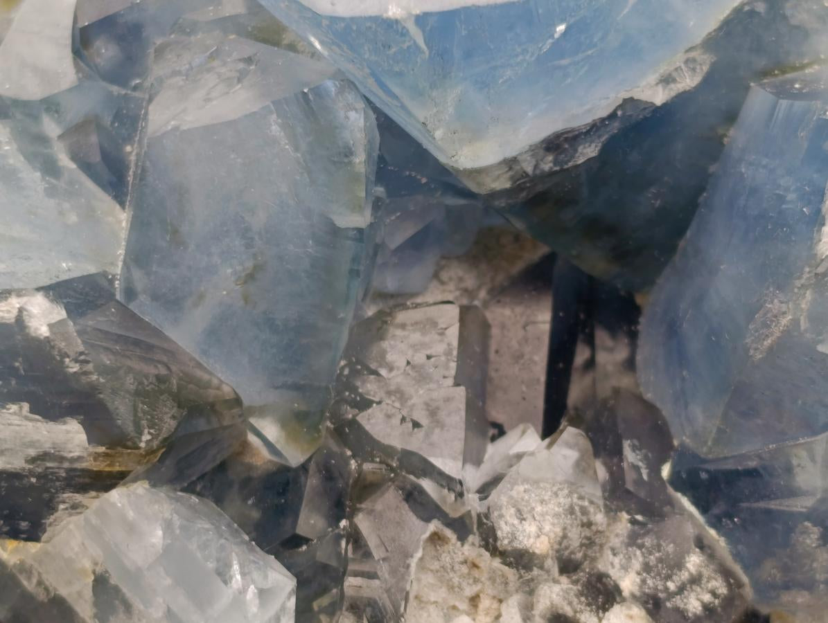 Polished and Natural Large Blue Celestite Egg x 1 From Sakoany, Madagascar - Toprock Gemstones and Minerals 