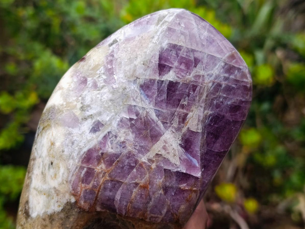 Polished Large Rare Anhydrite Standing Display Piece x 1 Tulear, Madagascar - Toprock Gemstones and Minerals 