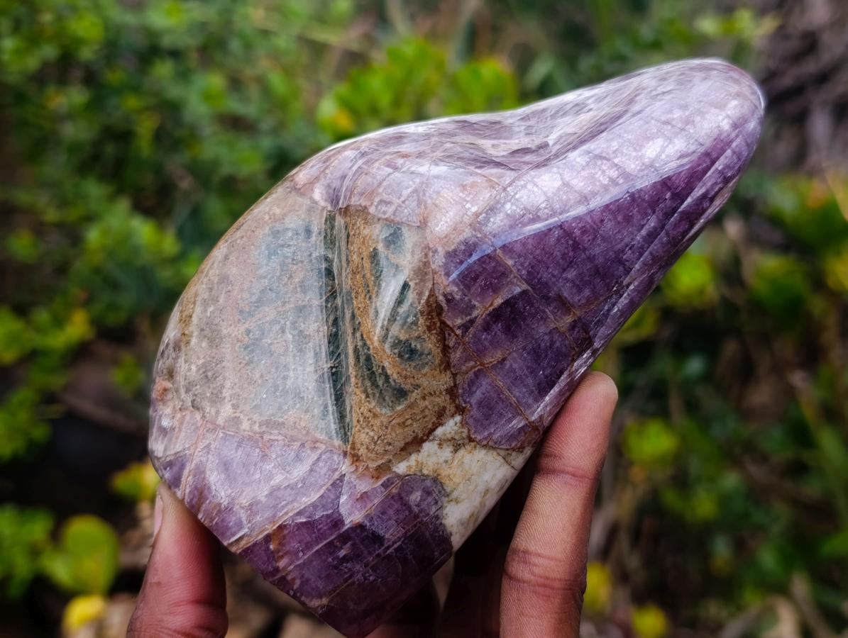 Polished Large Rare Anhydrite Standing Display Piece x 1 Tulear, Madagascar - Toprock Gemstones and Minerals 