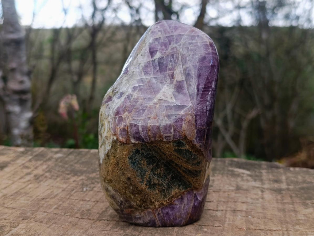 Polished Large Rare Anhydrite Standing Display Piece x 1 Tulear, Madagascar - Toprock Gemstones and Minerals 