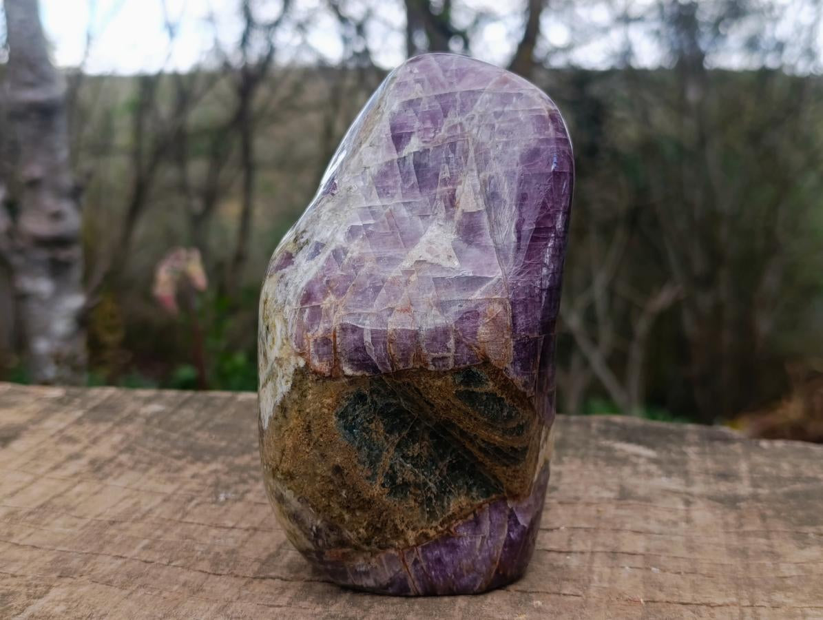 Polished Large Rare Anhydrite Standing Display Piece x 1 Tulear, Madagascar - Toprock Gemstones and Minerals 