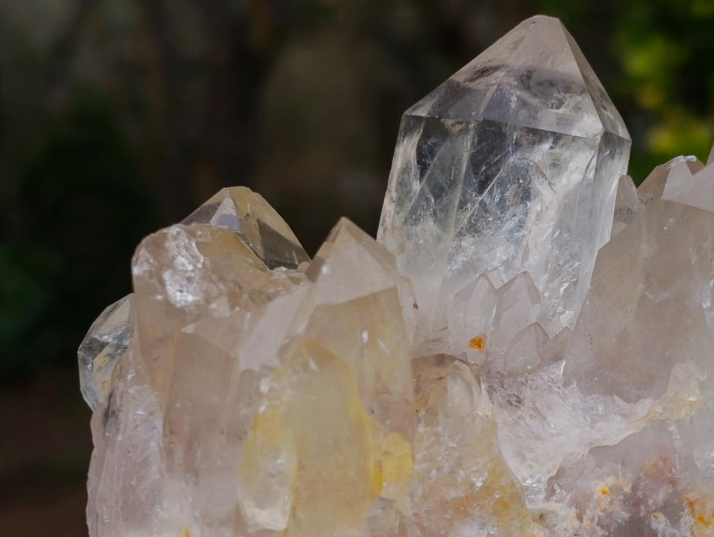 Natural Cascading Smokey and Clear Citrine Quartz Clusters x 4 From Luena, Congo - Toprock Gemstones and Minerals 