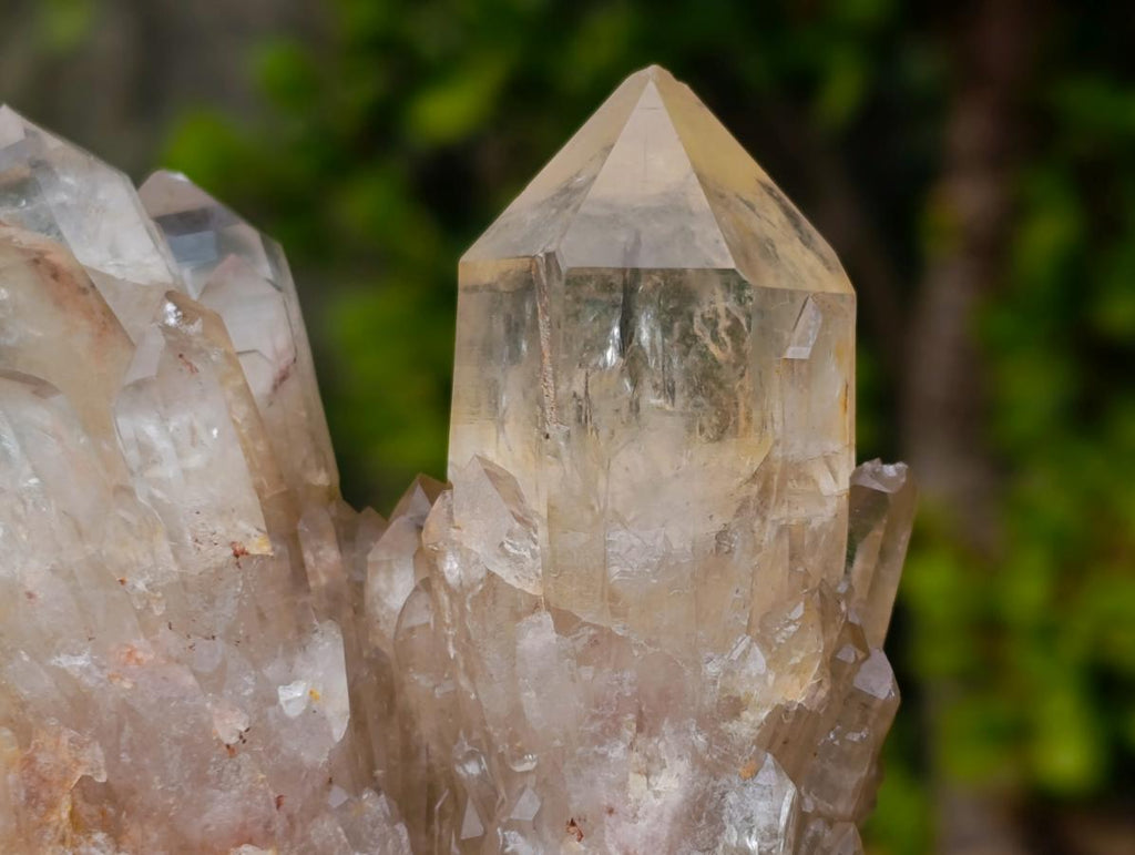 Natural Cascading Smokey and Clear Citrine Quartz Clusters x 4 From Luena, Congo - Toprock Gemstones and Minerals 