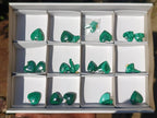 Hand Made Flower Banded Malachite Heart and Elephant Shaped Pendants x 19 From Congo - Toprock Gemstones and Minerals 