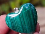 Hand Made Flower Banded Malachite Heart and Elephant Shaped Pendants x 19 From Congo - Toprock Gemstones and Minerals 