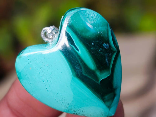Hand Made Flower Banded Malachite Heart and Elephant Shaped Pendants x 19 From Congo - Toprock Gemstones and Minerals 