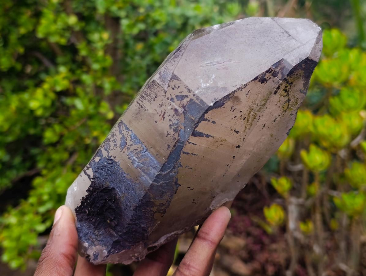 Natural Large Smokey Tessin Habit Quartz Crystals x 2 From Mulanje, Malawi - Toprock Gemstones and Minerals 