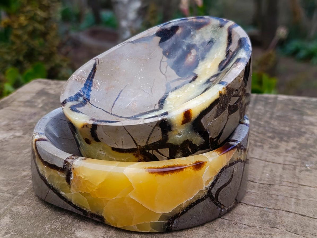 Polished Septerye Bowls x 2 From Mahajanga, Madagascar - Toprock Gemstones and Minerals 
