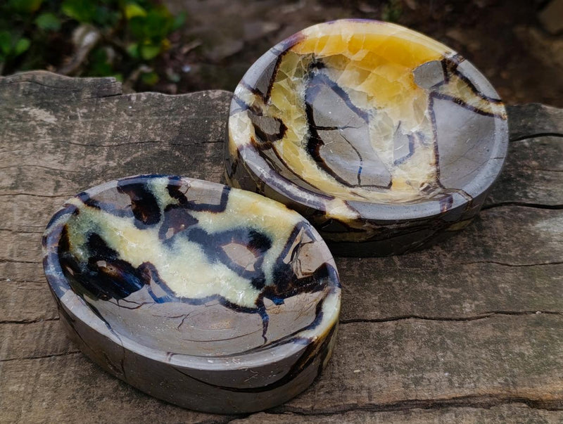 Polished Septerye Bowls x 2 From Mahajanga, Madagascar - Toprock Gemstones and Minerals 
