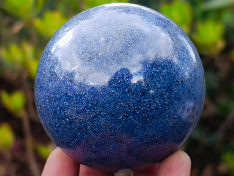 Polished Lazulite Spheres x 3 From Madagascar - Toprock Gemstones and Minerals 