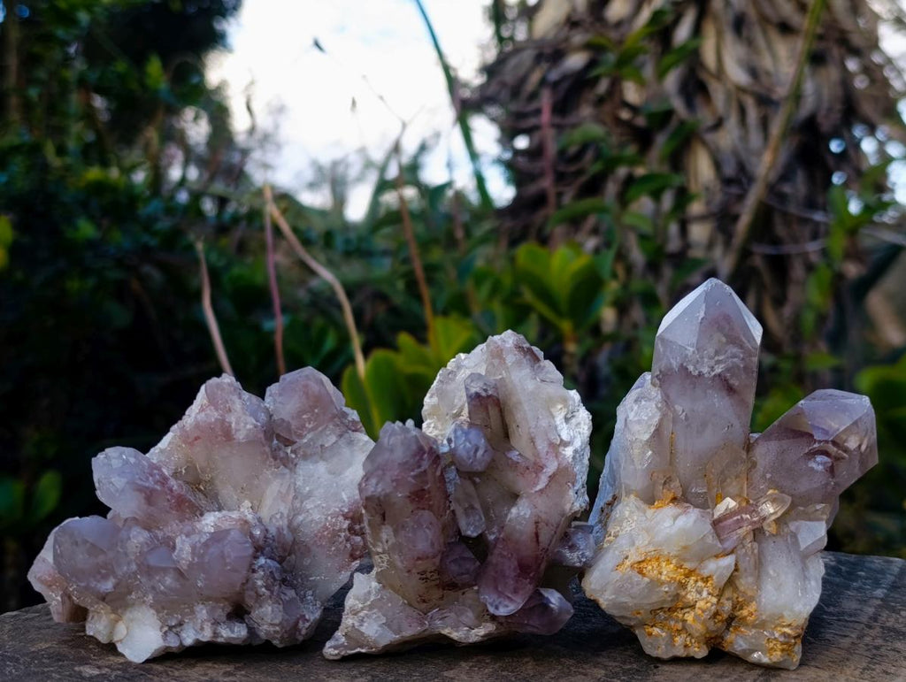 Natural Red Hematoid Quartz Crystal Clusters x 12 From Karoi, Zimbabwe - Toprock Gemstones and Minerals 