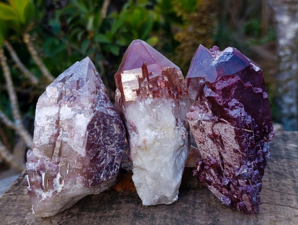 Natural Red Hematoid Quartz Crystal Clusters x 12 From Karoi, Zimbabwe - Toprock Gemstones and Minerals 