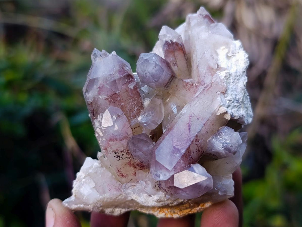 Natural Red Hematoid Quartz Crystal Clusters x 12 From Karoi, Zimbabwe - Toprock Gemstones and Minerals 