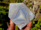 Polished Banded Agate Crystal Shaped Slices x 12 From Madagascar - Toprock Gemstones and Minerals 