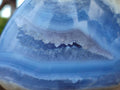 Polished and Natural Blue Lace Agate Standing Display Pieces x 2 From Nsanje, Malawi - Toprock Gemstones and Minerals 