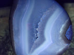 Polished and Natural Blue Lace Agate Standing Display Pieces x 2 From Nsanje, Malawi - Toprock Gemstones and Minerals 