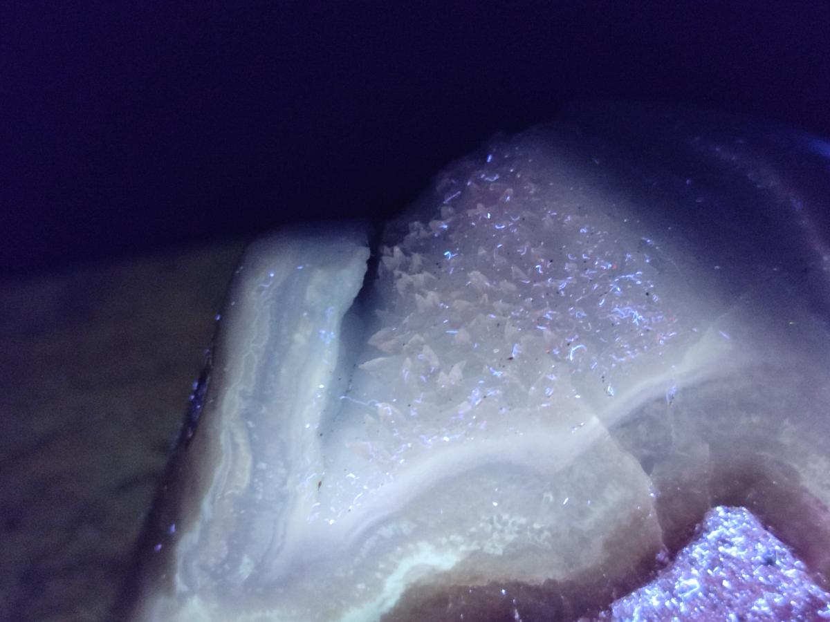 Polished and Natural Blue Lace Agate Standing Display Pieces x 2 From Nsanje, Malawi - Toprock Gemstones and Minerals 