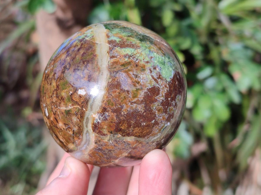 Polished Green Chrysoprase Spheres x 4 From Ambatondrazaka, Madagascar - Toprock Gemstones and Minerals 