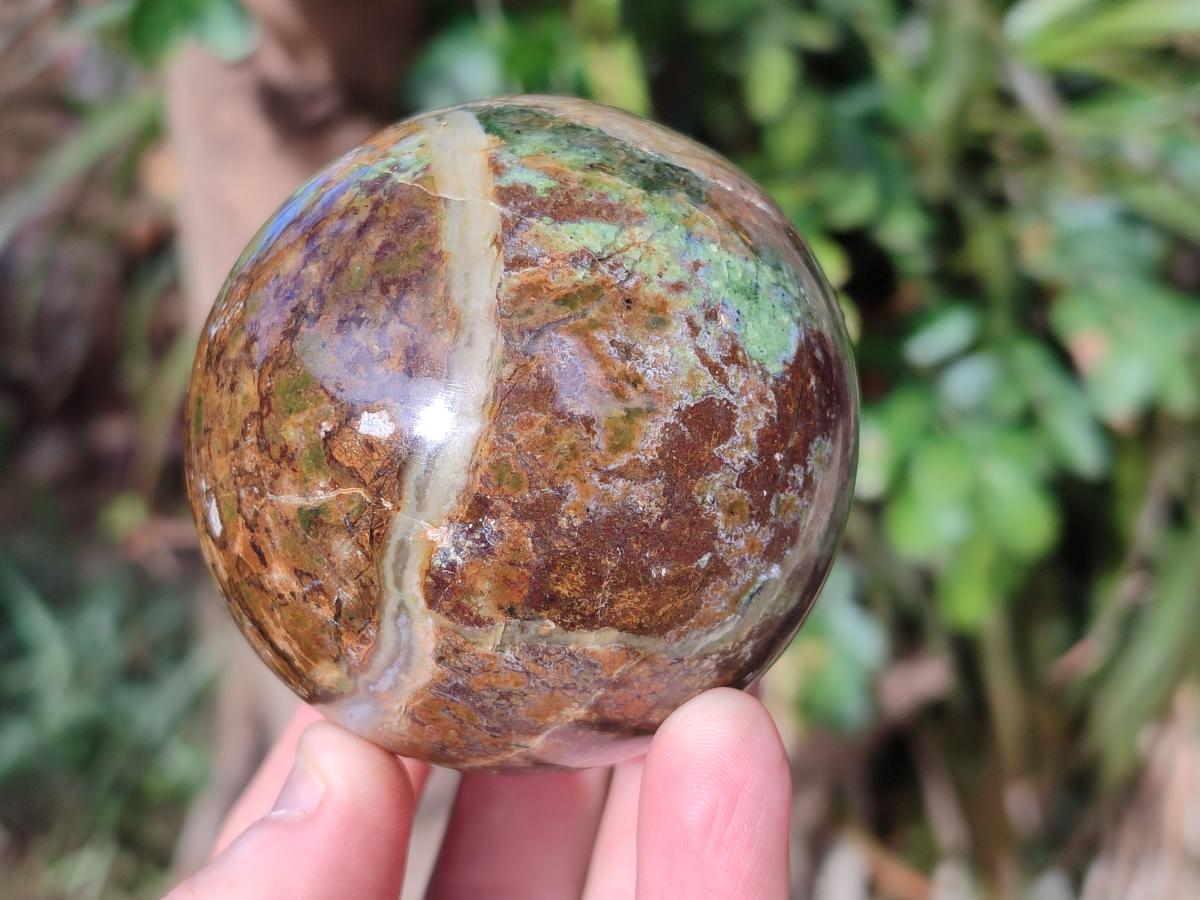 Polished Green Chrysoprase Spheres x 4 From Ambatondrazaka, Madagascar - Toprock Gemstones and Minerals 