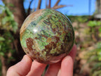 Polished Green Chrysoprase Spheres x 4 From Ambatondrazaka, Madagascar - Toprock Gemstones and Minerals 