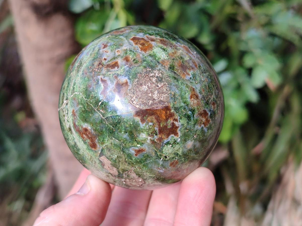 Polished Green Chrysoprase Spheres x 4 From Ambatondrazaka, Madagascar - Toprock Gemstones and Minerals 