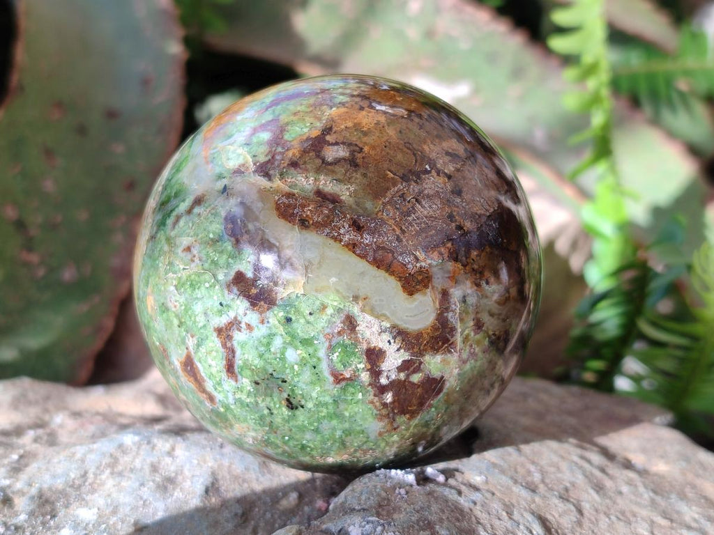 Polished Green Chrysoprase Spheres x 4 From Ambatondrazaka, Madagascar - Toprock Gemstones and Minerals 
